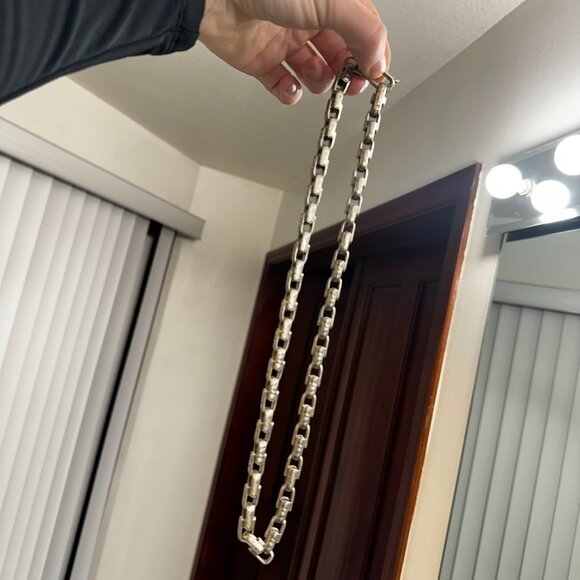 JOHN VARVATOS "Distressed" Chain Necklace in Sterling MSRP $1598 - Picture 6 of 7